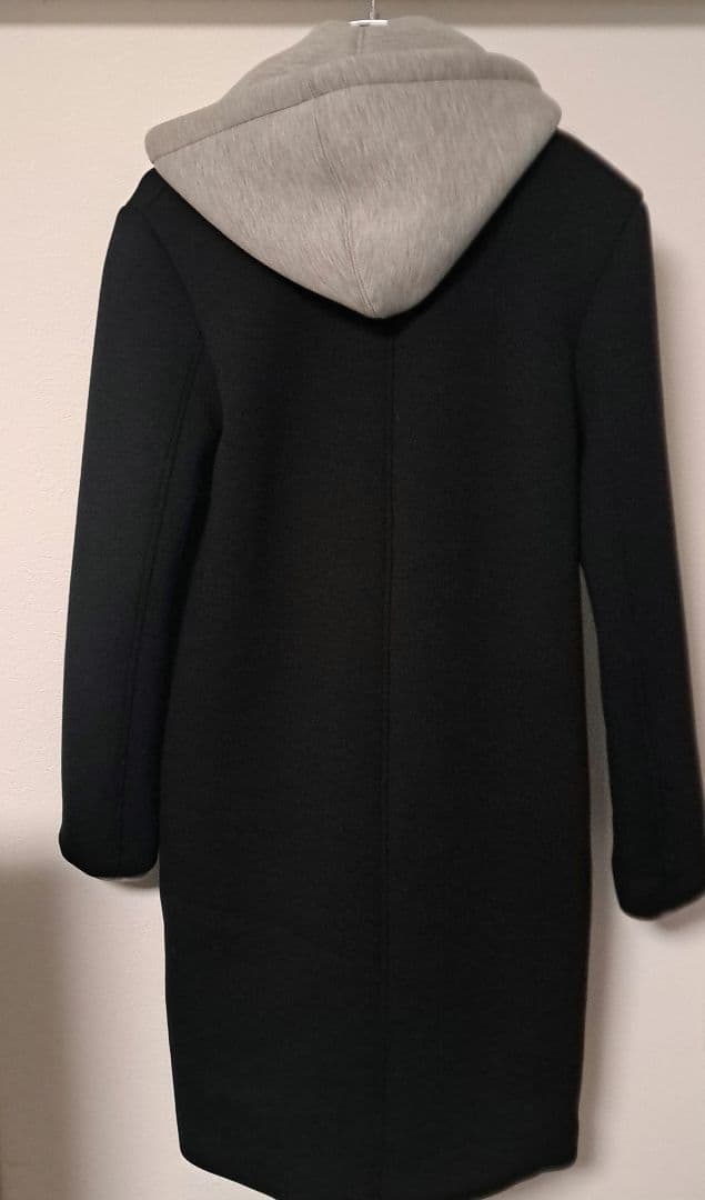 Zaraデタッチャブルフード コントラストコートS - メルカリ