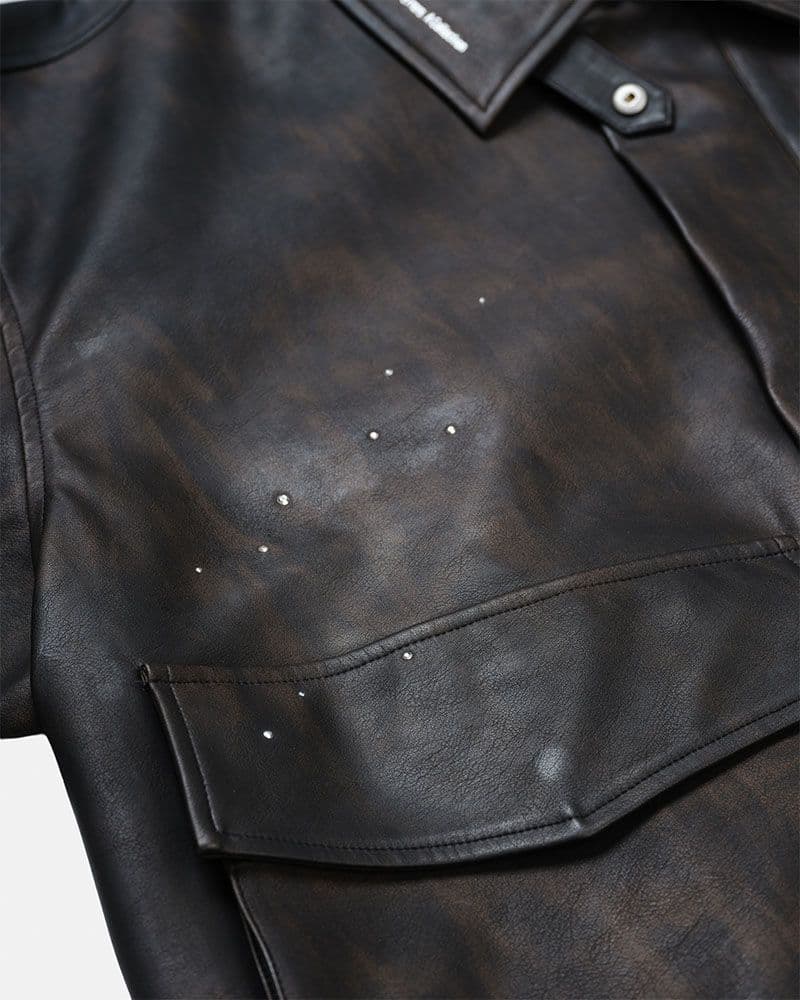 ずっと真夜中でいいのに。 コズミックどろ団子ツアー フェイクレザーブルゾン L