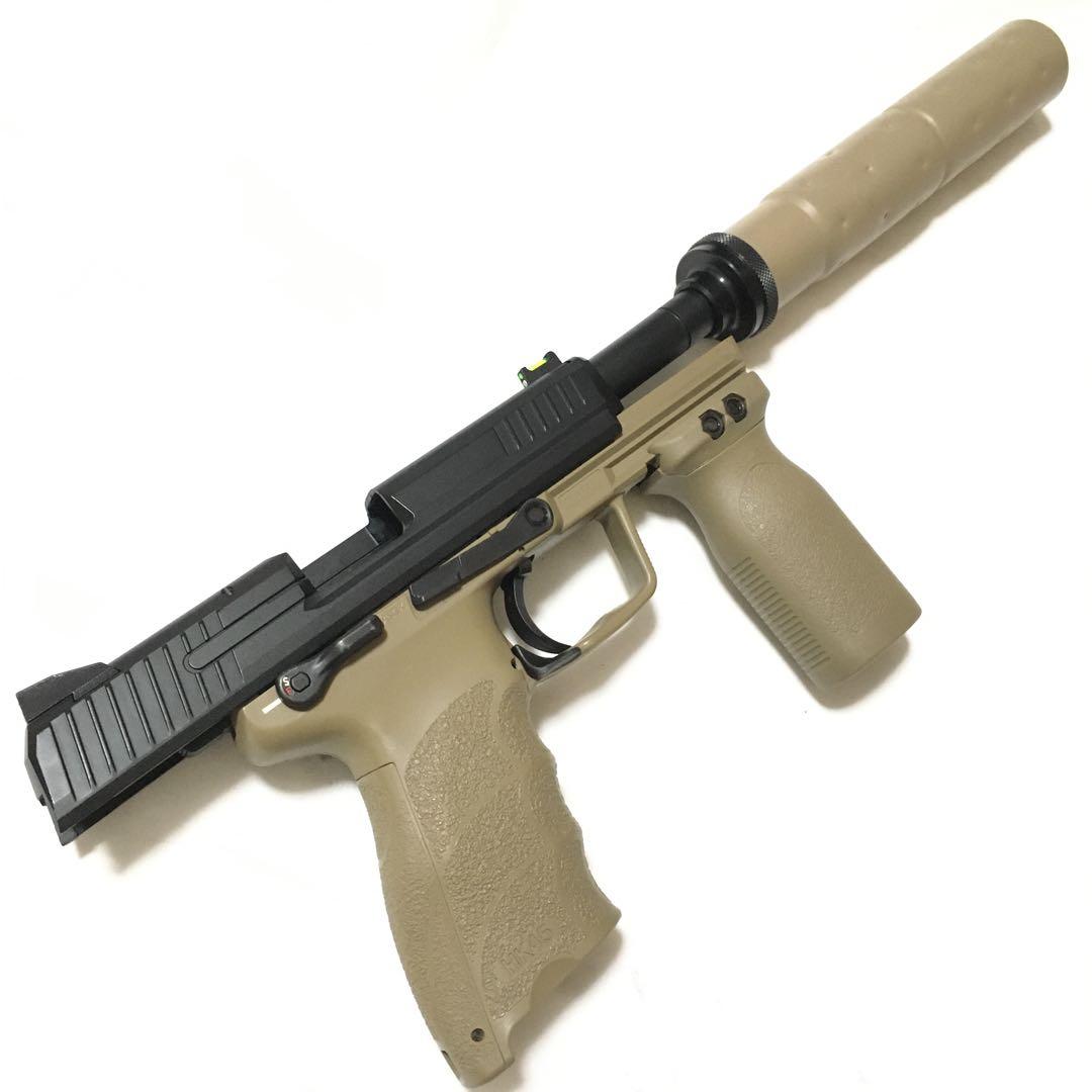 【消音カスタム!!】 東京マルイ HK45 ガスガン 固定スライド セット!!