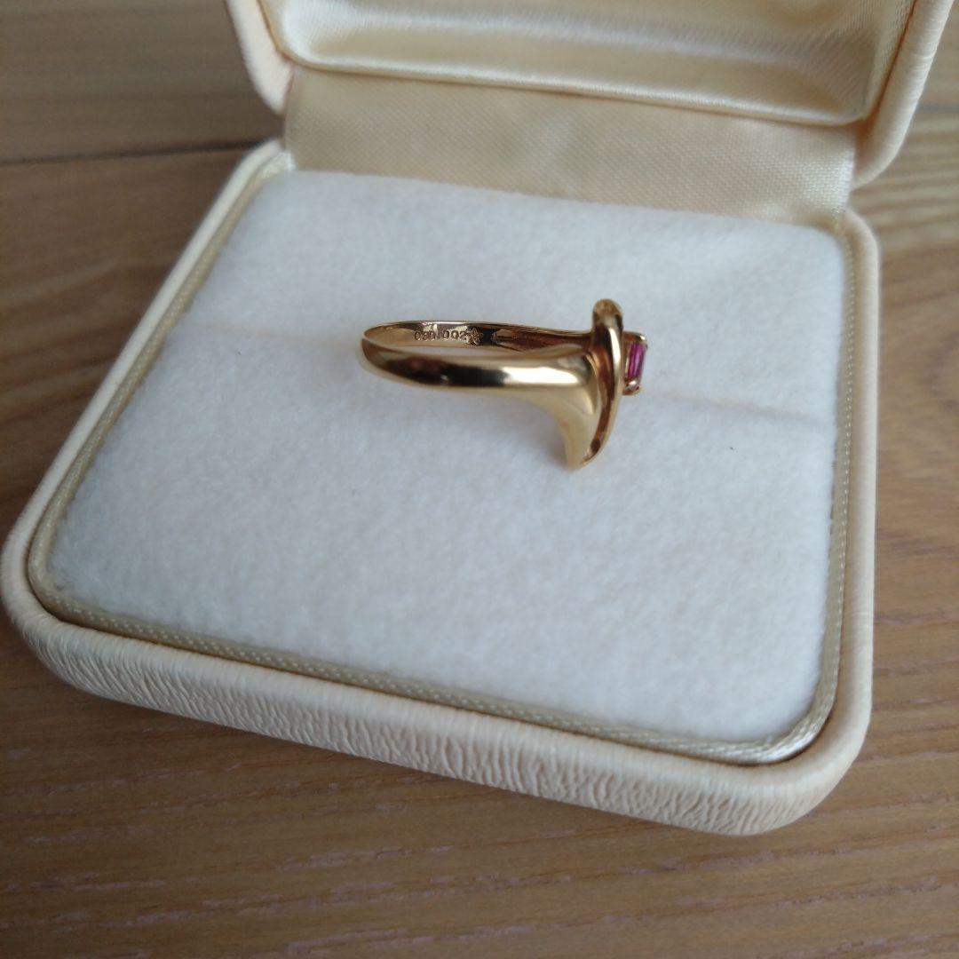 K18 造幣局マーク 750 ルビー ダイヤ リング - メルカリ