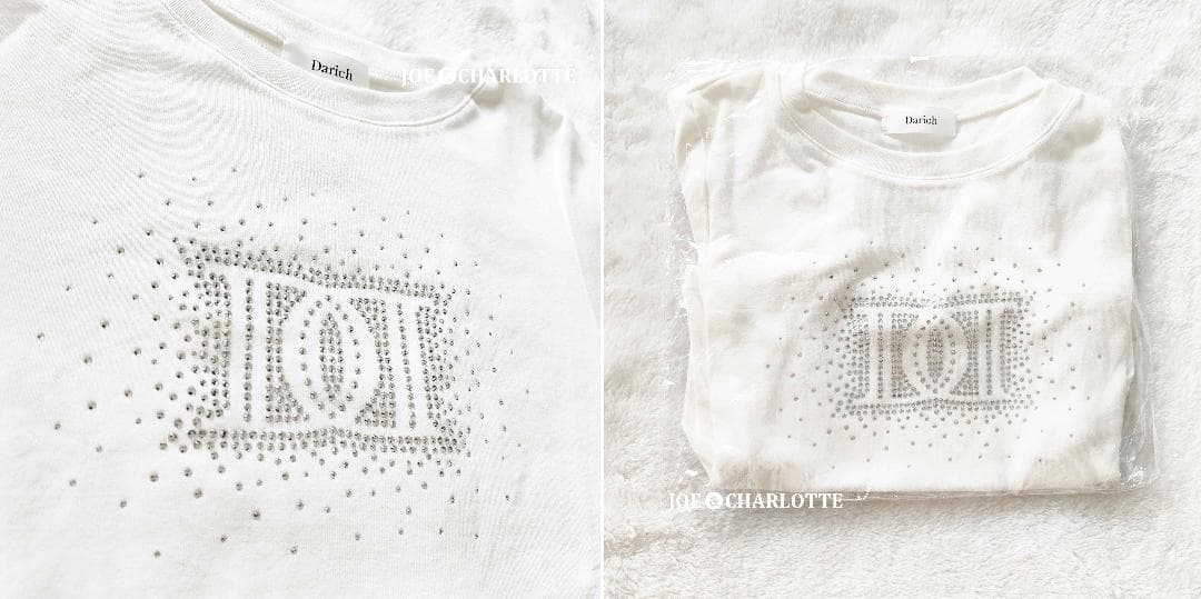 ダーリッチ darich シャイニーDDロゴコンパクトTシャツ ホワイト WHT