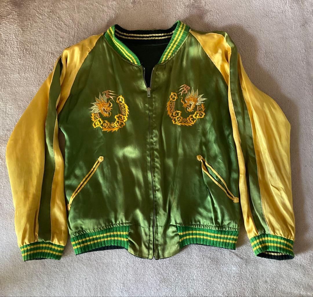 50年代スカジャン(スーベニア) TTS TOKYO ジッパー リバーシブ虎龍