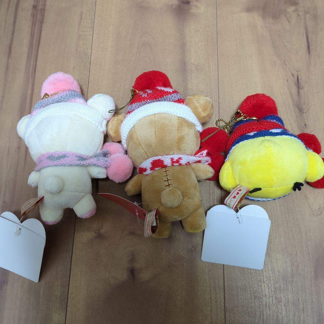 リラックマ ハートのニット コリラックマ キイロイトリ ぶらさげぬいぐるみ