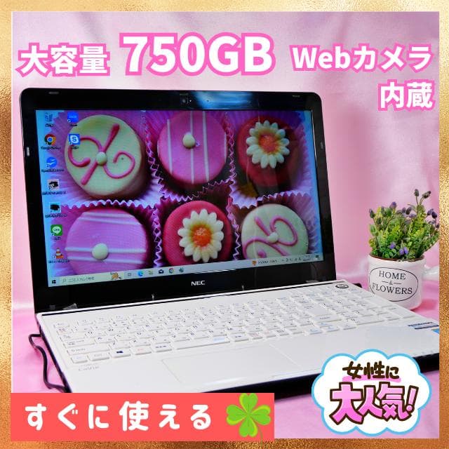 お買い得大特価】初心者✨ママさん✨大容量750GB！カメラ！白