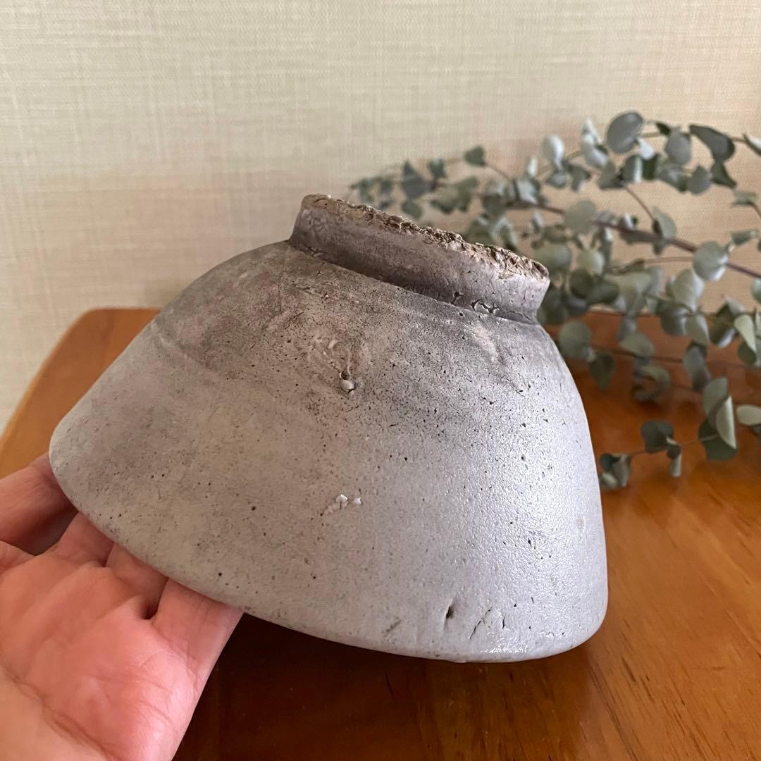 白磁茶碗 詳細不明 検）李朝 堅手 高麗茶碗 朝鮮美術 粉引 井戸茶碗