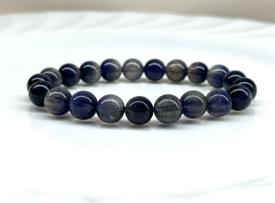 ス*⚡様 天然石 高品質 アイオライト ブレスレット 9.4mm