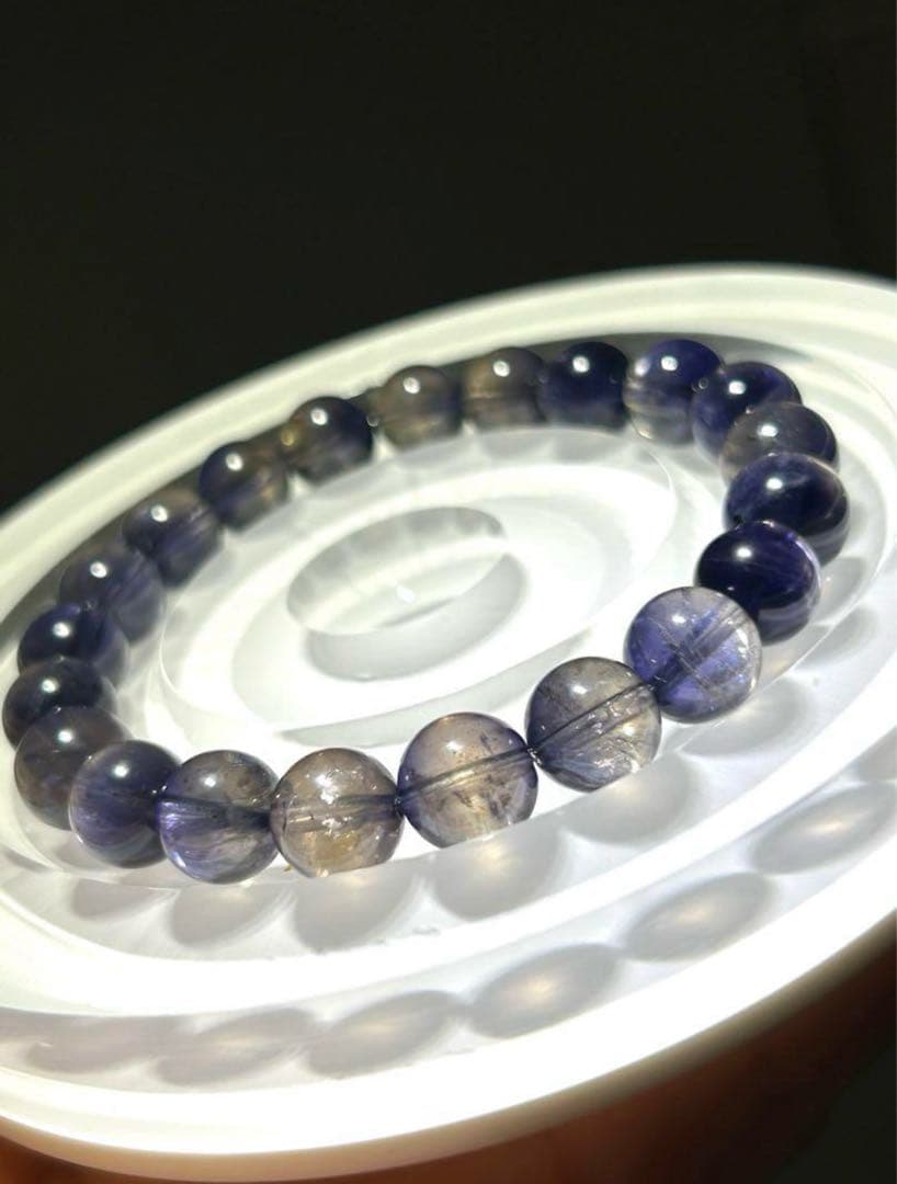 ス*⚡様 天然石 高品質 アイオライト ブレスレット 9.4mm