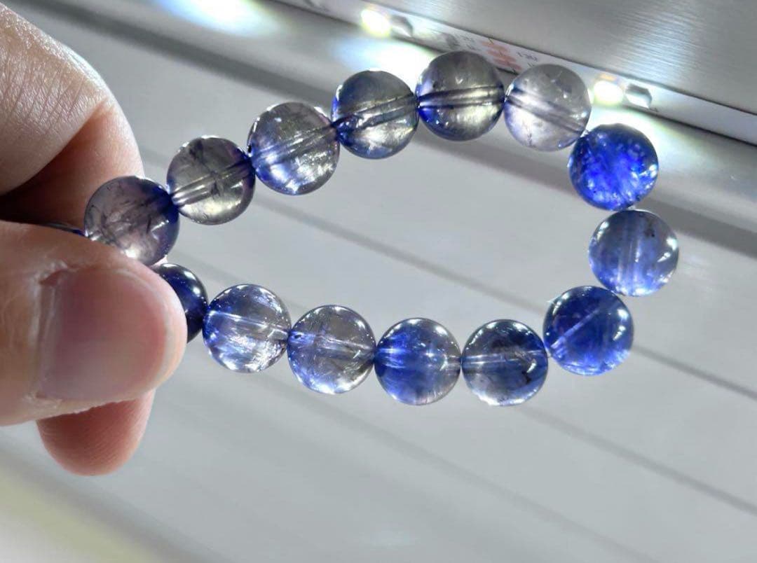 ス*⚡様 天然石 高品質 アイオライト ブレスレット 9.4mm