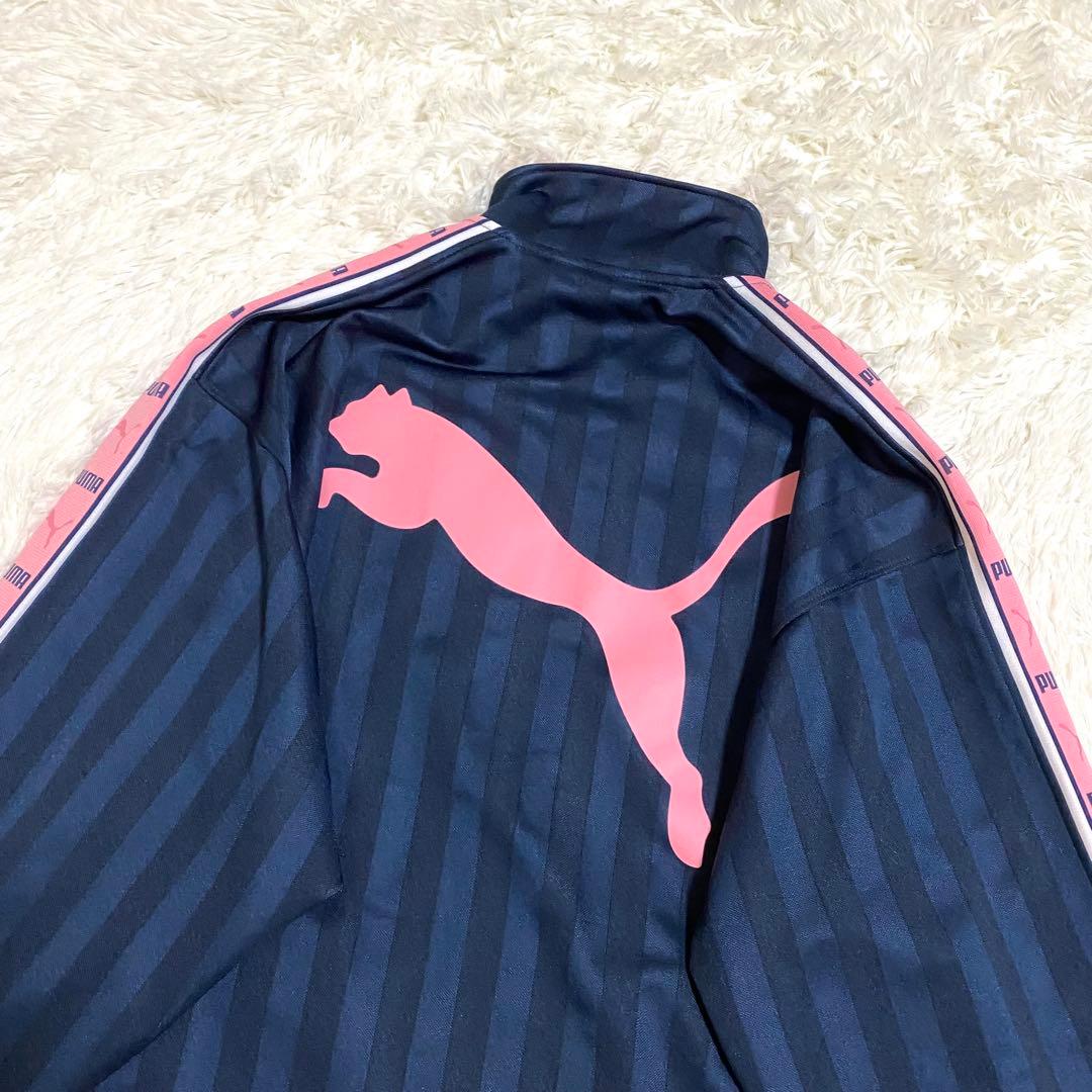 y2k プーマ ジャージ セットアップ 上下 刺繍 プージャ ネイビー