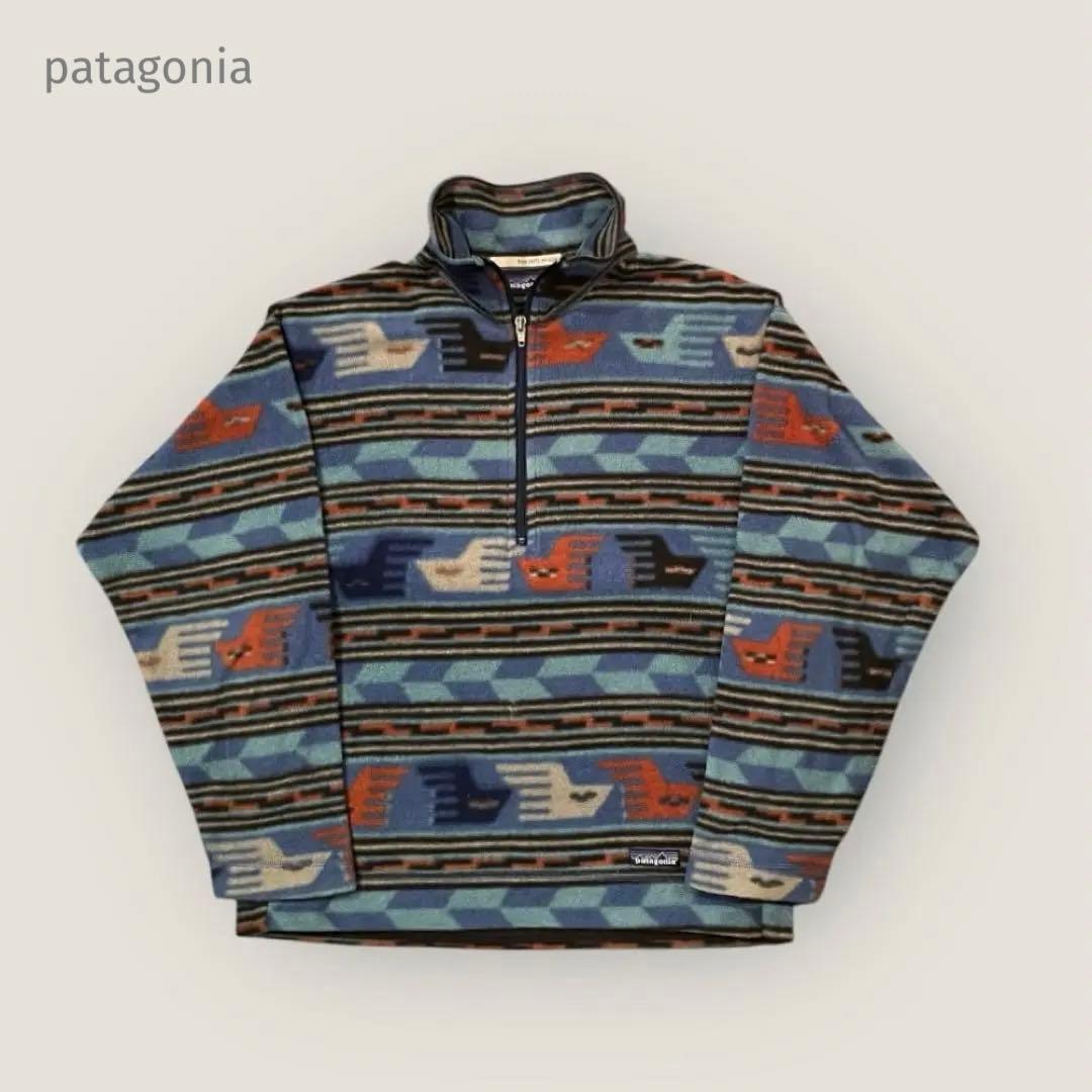 パタゴニアpatagoniaシンチラ90sフリースUSAマースピアルスナップT