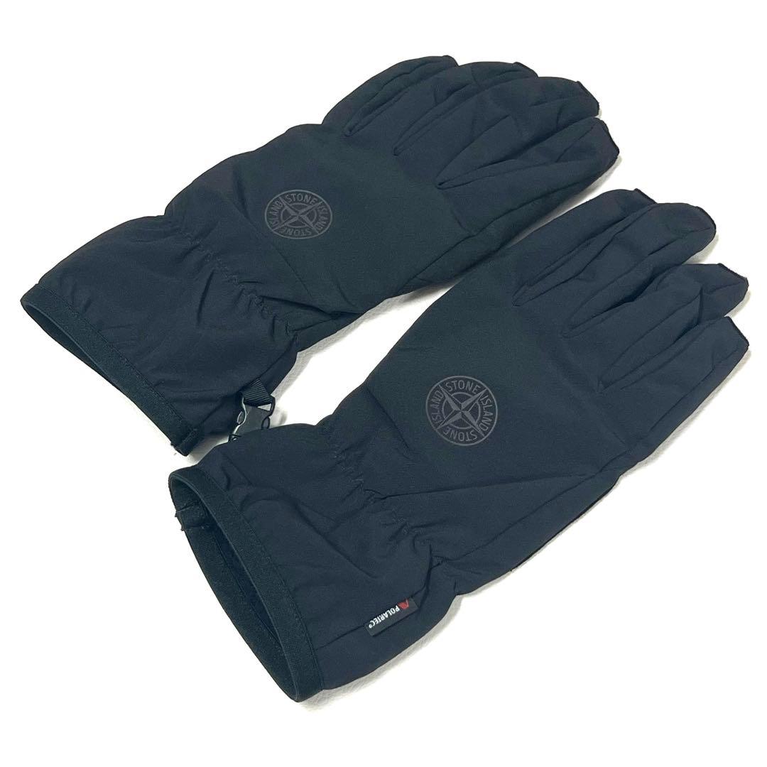 STONE ISLAND ストーンアイランド Polartec グローブ 黒 L - メルカリ