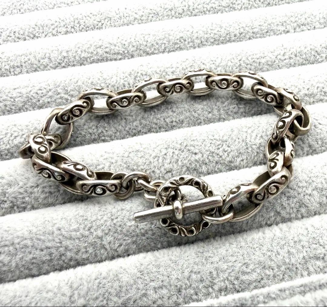 SAAD サード 唐草 アラベスク 925 チェーン ブレスレット バングル