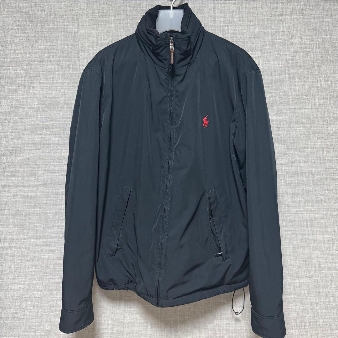 美品✨ポロラルフローレン 中綿ブルゾン メンズ M サイズ 赤ポニー フード収納 ポロラルフローレン ジップアップブルゾン ポニーロゴ フード収納