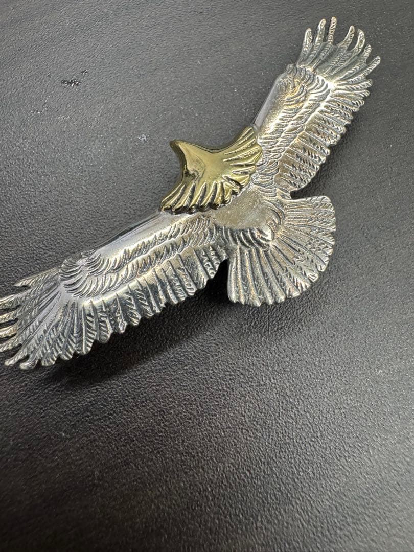 シルバー925 素材 頭金イーグル ネックレストップ 3マルカン - メルカリ