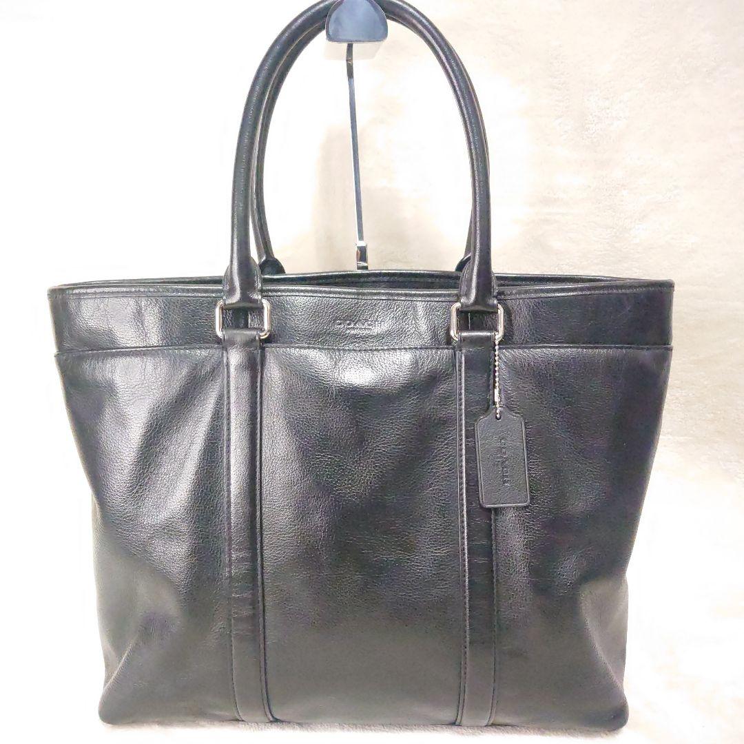 美品】コーチ トートバッグ メトロポリタン 2way 大容量 A4収納可能 黒