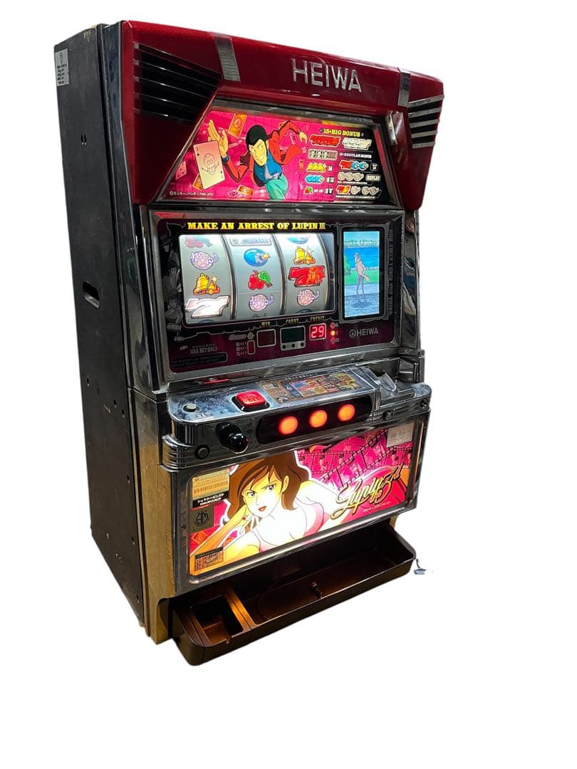 パチスロ実機 ルパン三世 the 3rd 銭形 不二子 不要機 鍵付き