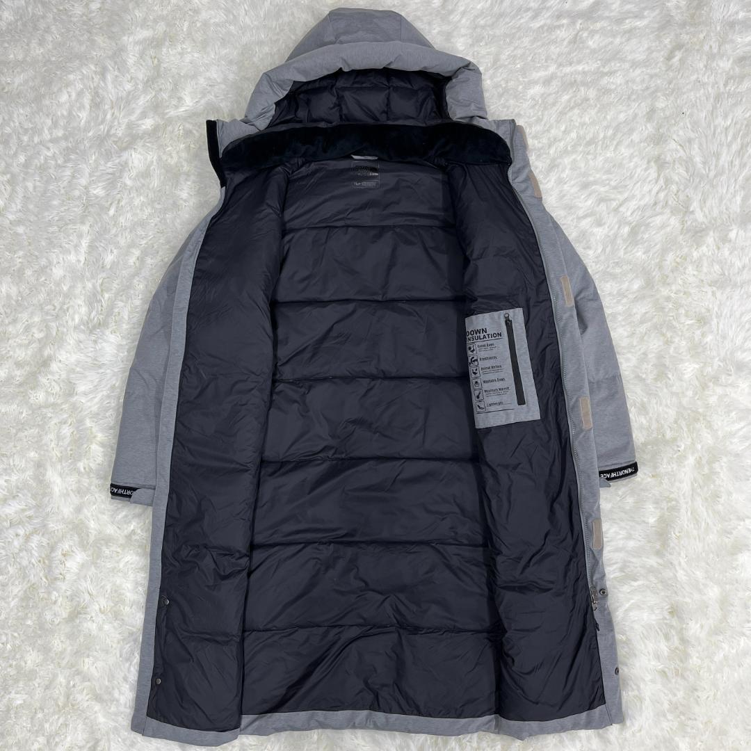 《美品》ザノースフェイス ロングダウンコート レディース グレー XL