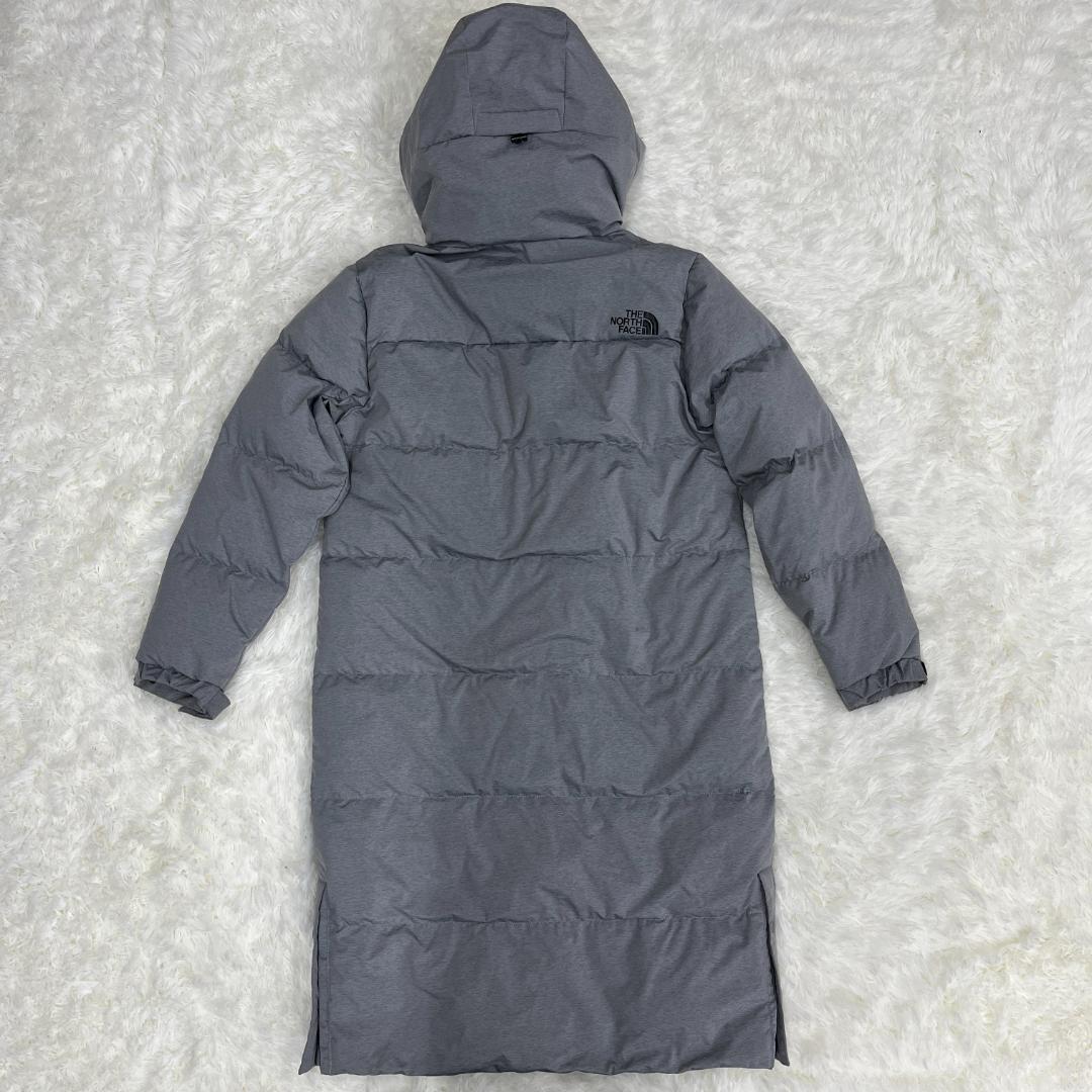 《美品》ザノースフェイス ロングダウンコート レディース グレー XL