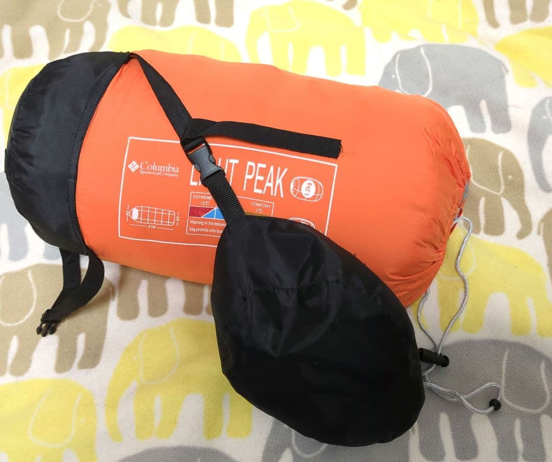 Columbia LIGHT PEAK 寝袋 1.2kg　ダックダウン