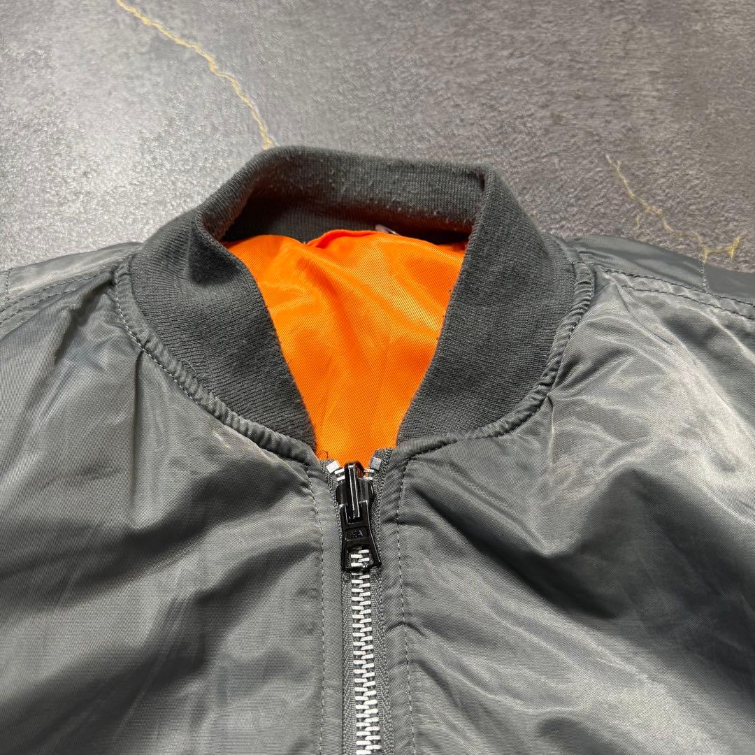 KNOX ARMORYシルバーグレーalphaアルファMA-1フライトジャケット