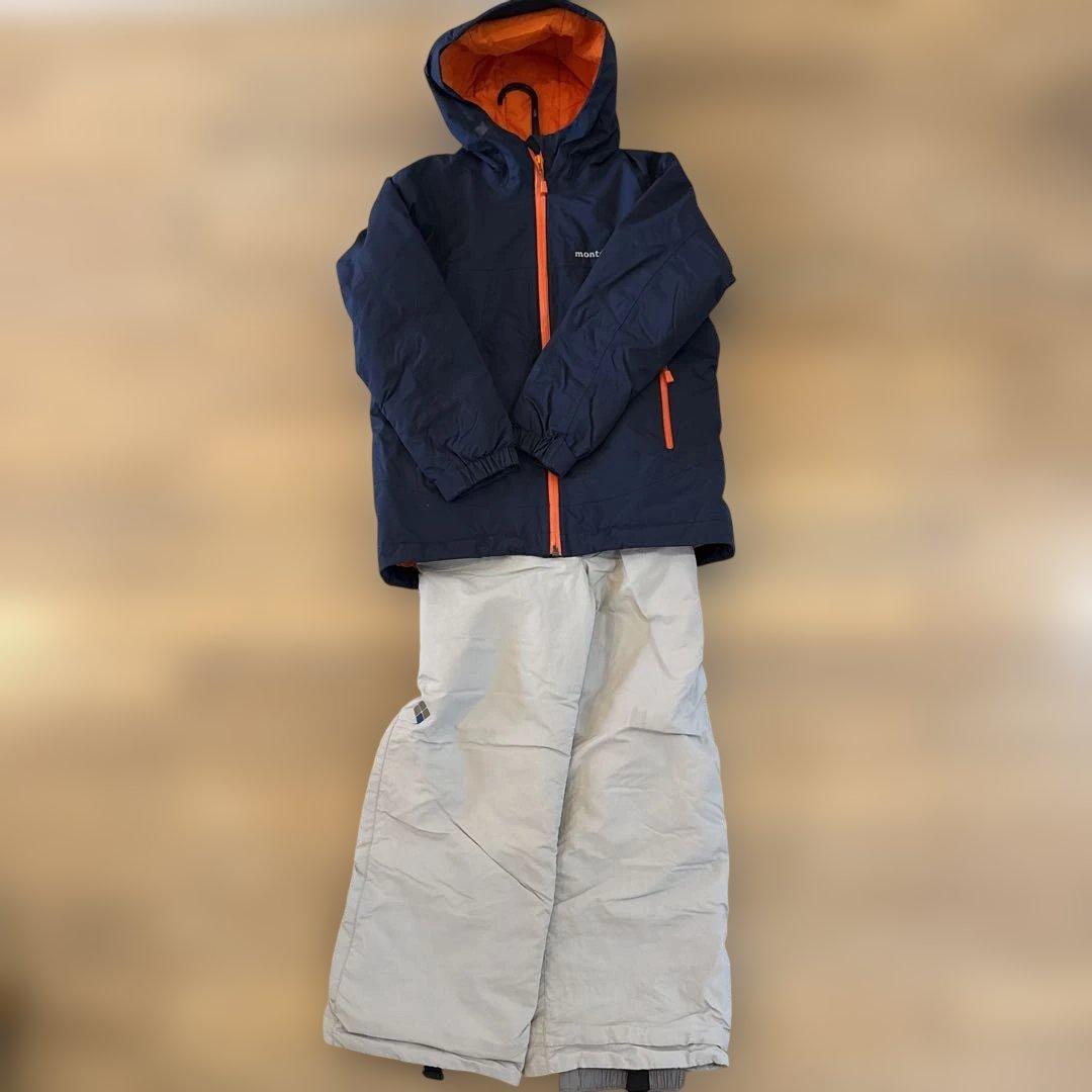 mont-bell スキーウェアセット 子ども用 140cm mont-bell（モンベル） ♪♪ mont・bell キッズ スノーウェア つなぎ