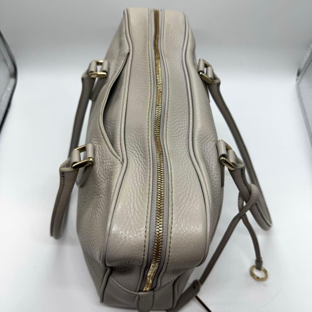 WAKO トートバッグ 肩掛け シボ革 レザー グレー WSシリーズ ボストン