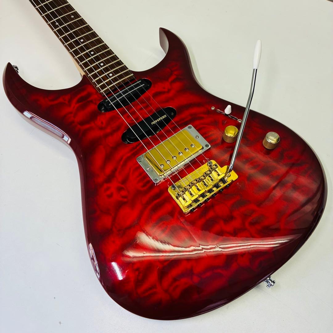 FERNANDES FGZ-400 キルトメイプル レッド エレキギター - メルカリ