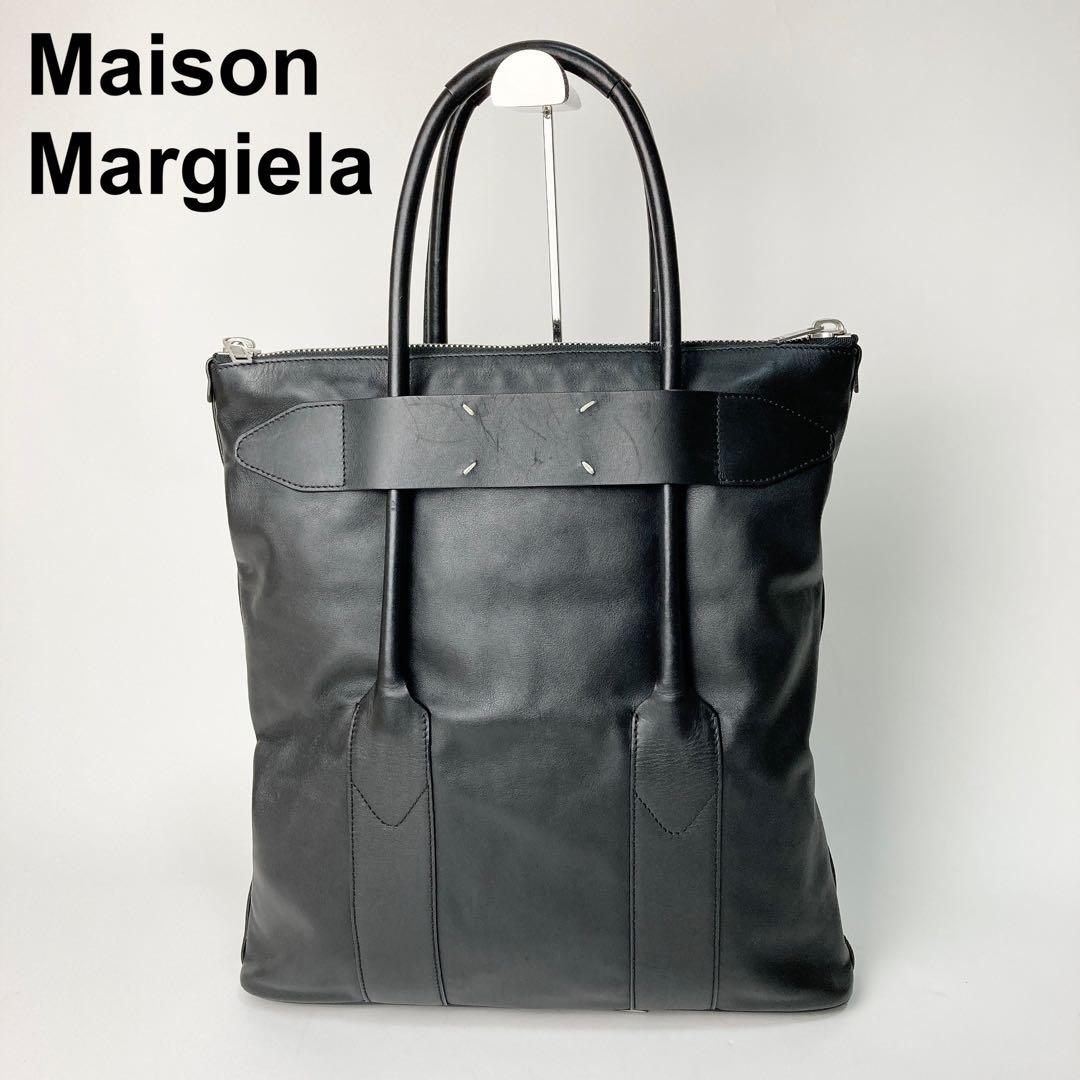 Maison Margiela マルジェラ トートバッグ レザー ブラック - メルカリ