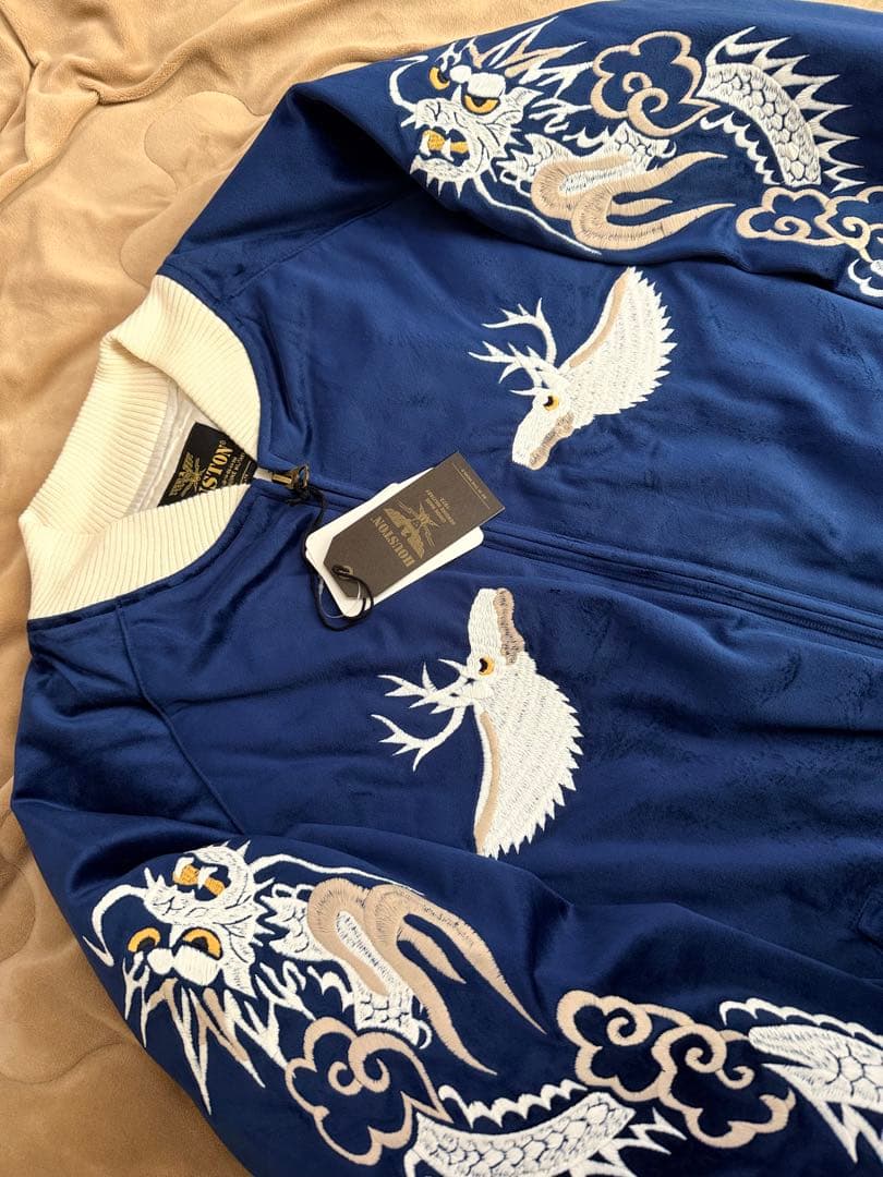 未使用 vintage 別珍 HOUSTON 鹿 龍 日本限定 スカジャン - メルカリ