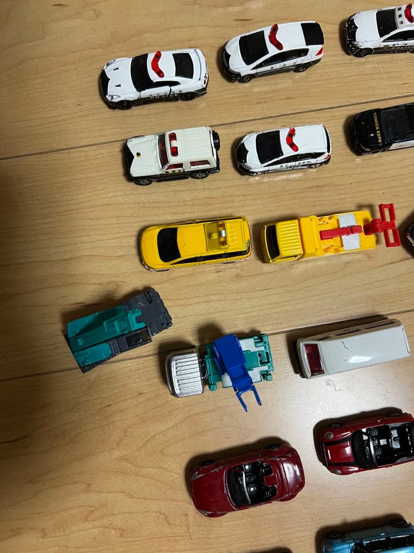 ミニカー、ミニカー収納ボックスのセット