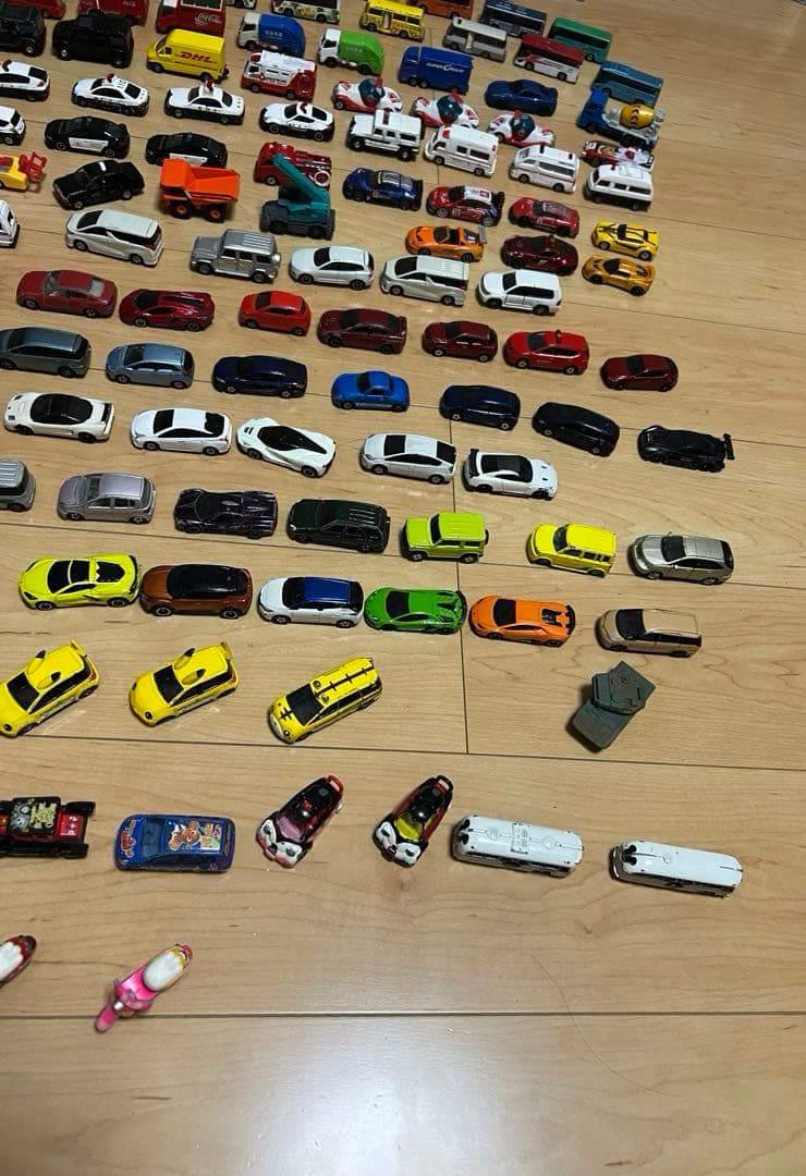 ミニカー、ミニカー収納ボックスのセット