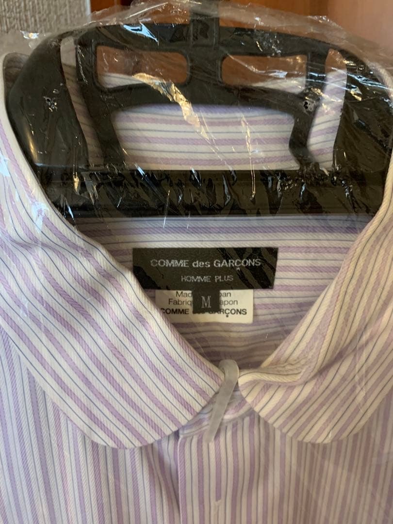 COMME des GARCONS 長袖シャツ M 薄紫ストライプ - メルカリ