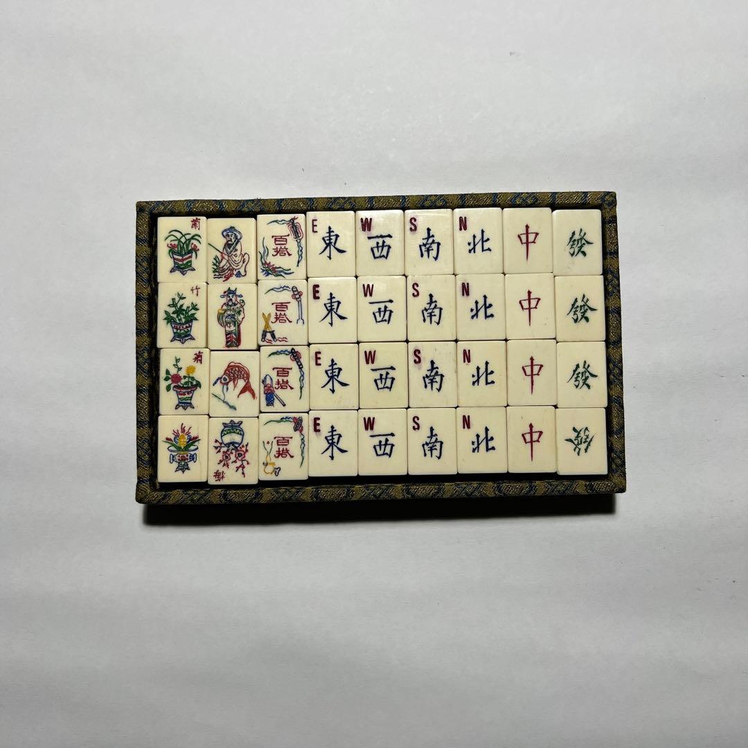 雀牌 中国 アンティーク 骨牌 竹 美術品 付属あり - メルカリ