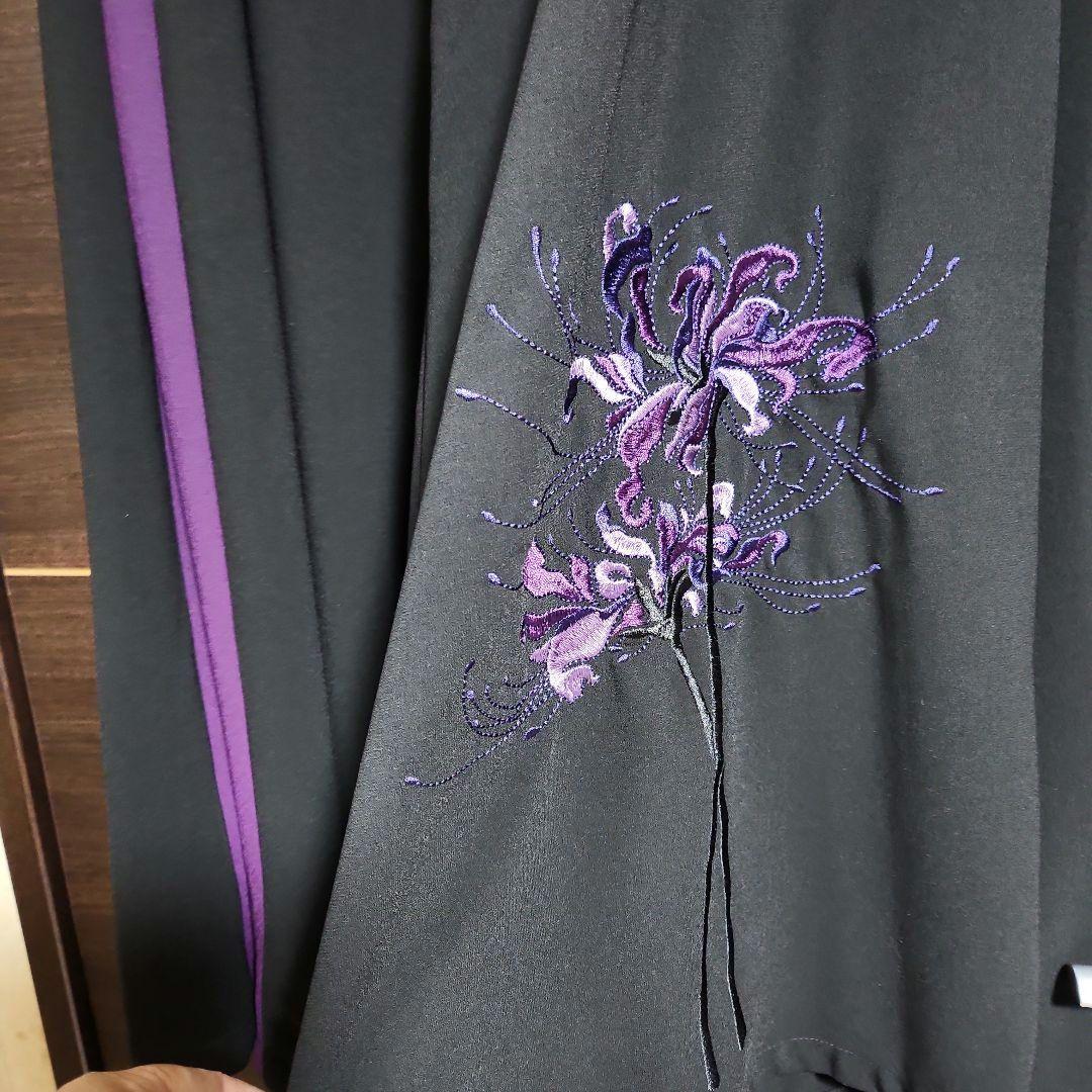 ☆新品未使用☆【雅結 -EN-】彼岸花刺繍 配色切替ハカマパンツ　大きいサイズ