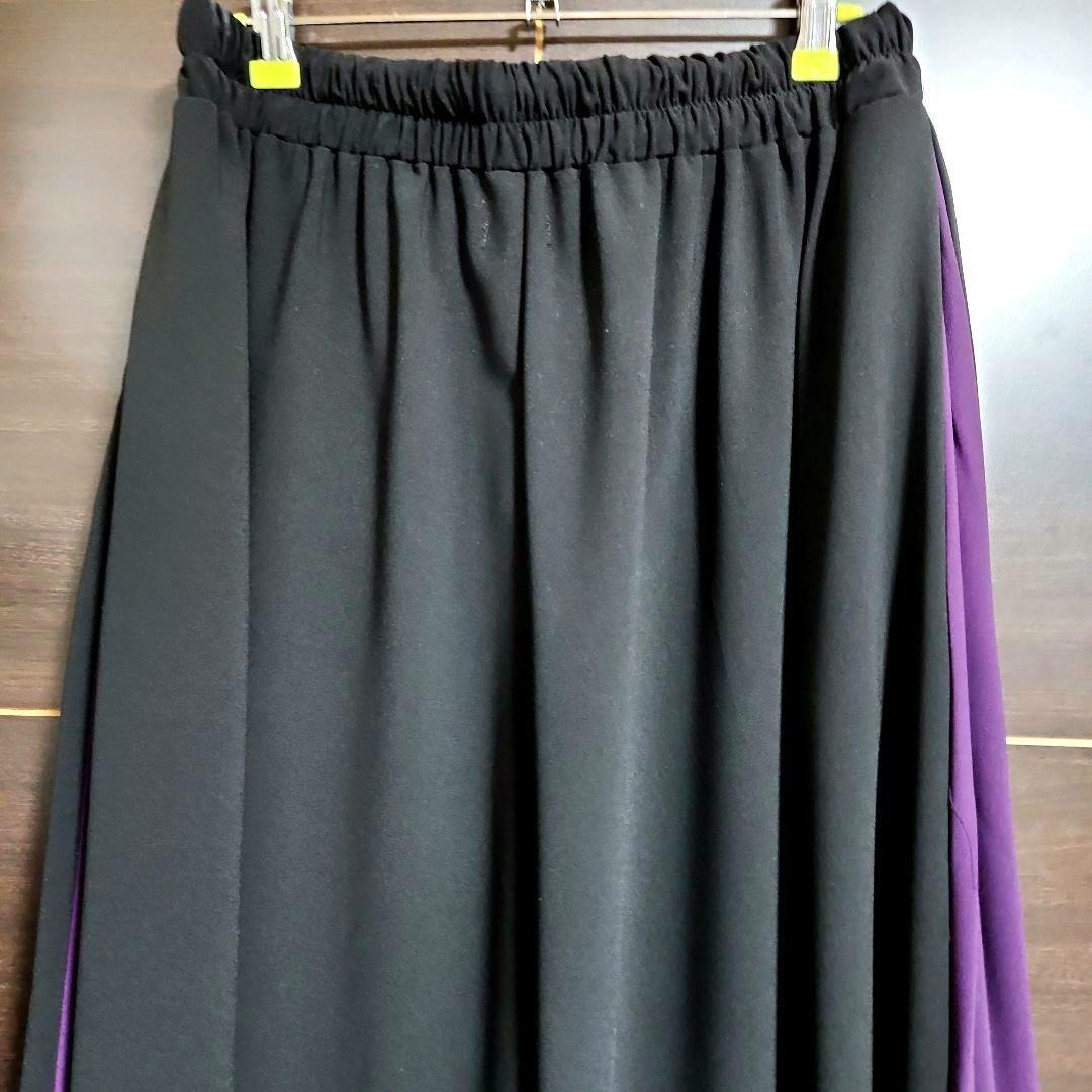 ☆新品未使用☆【雅結 -EN-】彼岸花刺繍 配色切替ハカマパンツ　大きいサイズ