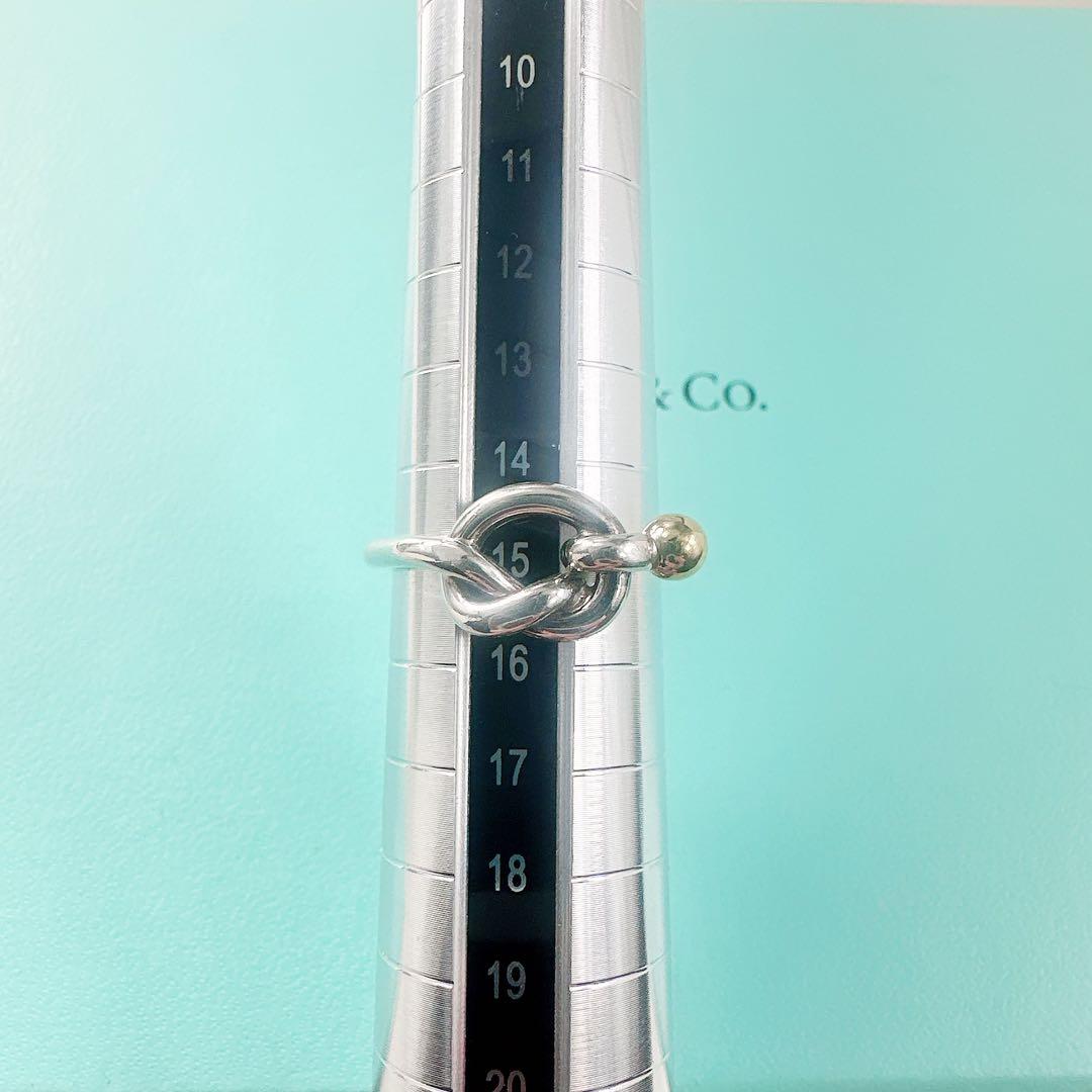廃盤】 TIFFANY&Co ティファニー リング ラブノット コンビ 15号