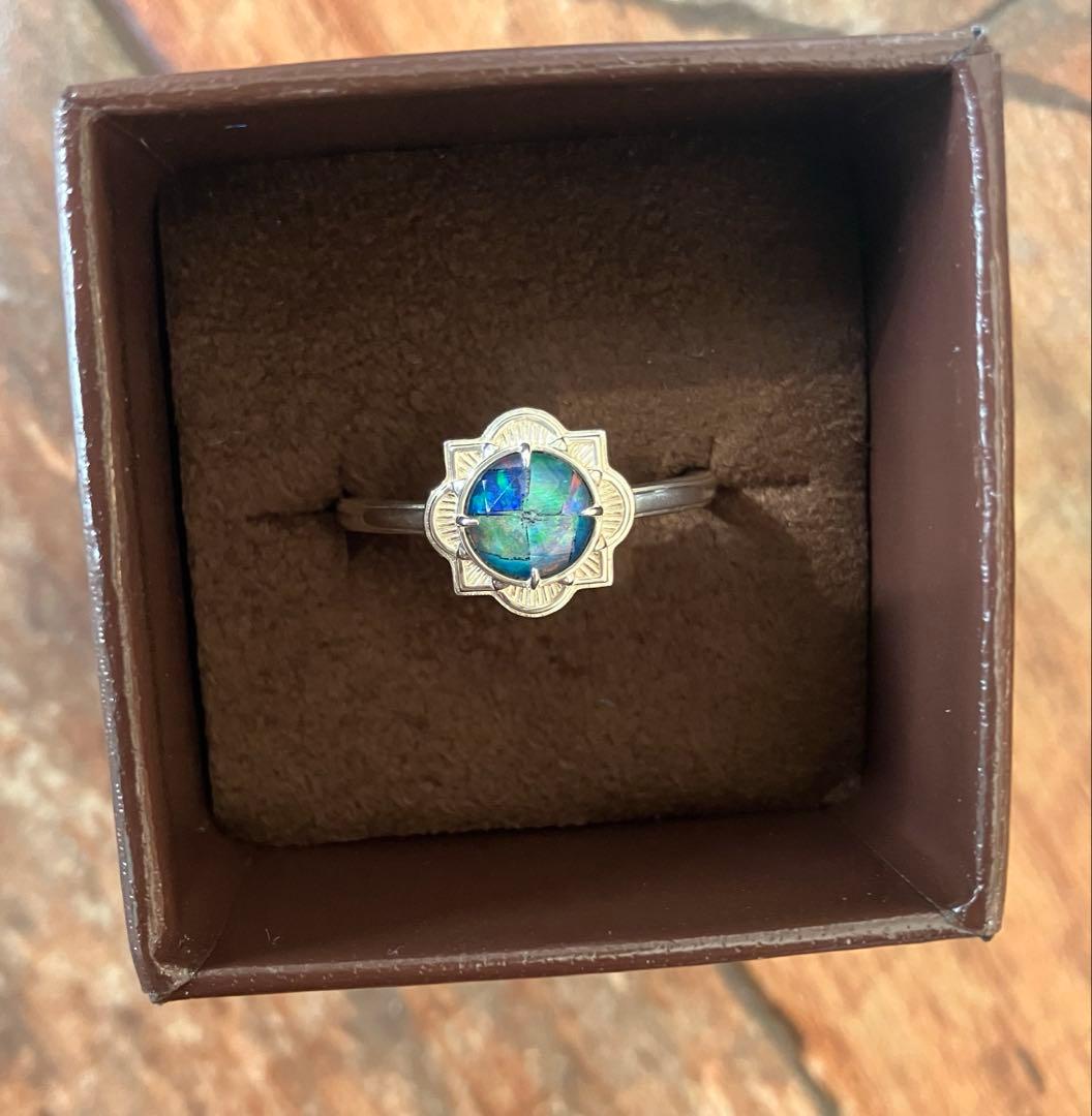 agete シルバー モザイクオパール クォーツリング 15号 - メルカリ