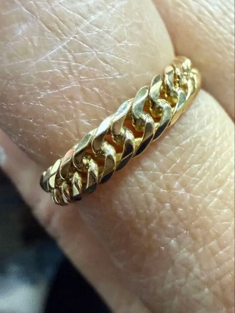 18金喜平 チェーンデザインリング 3.16g