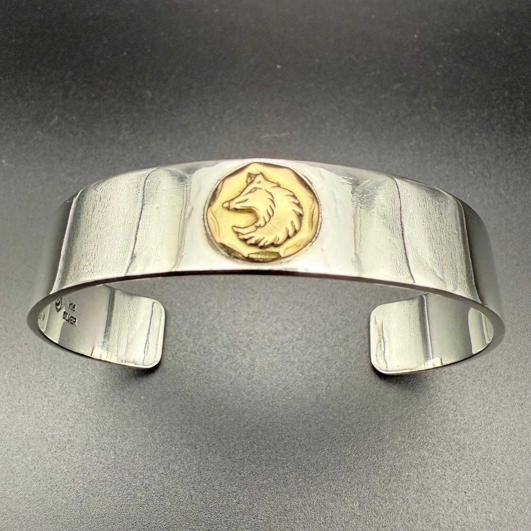 ○【美品】TADY&KING 平打ちバングル18K ウルフ S - メルカリ