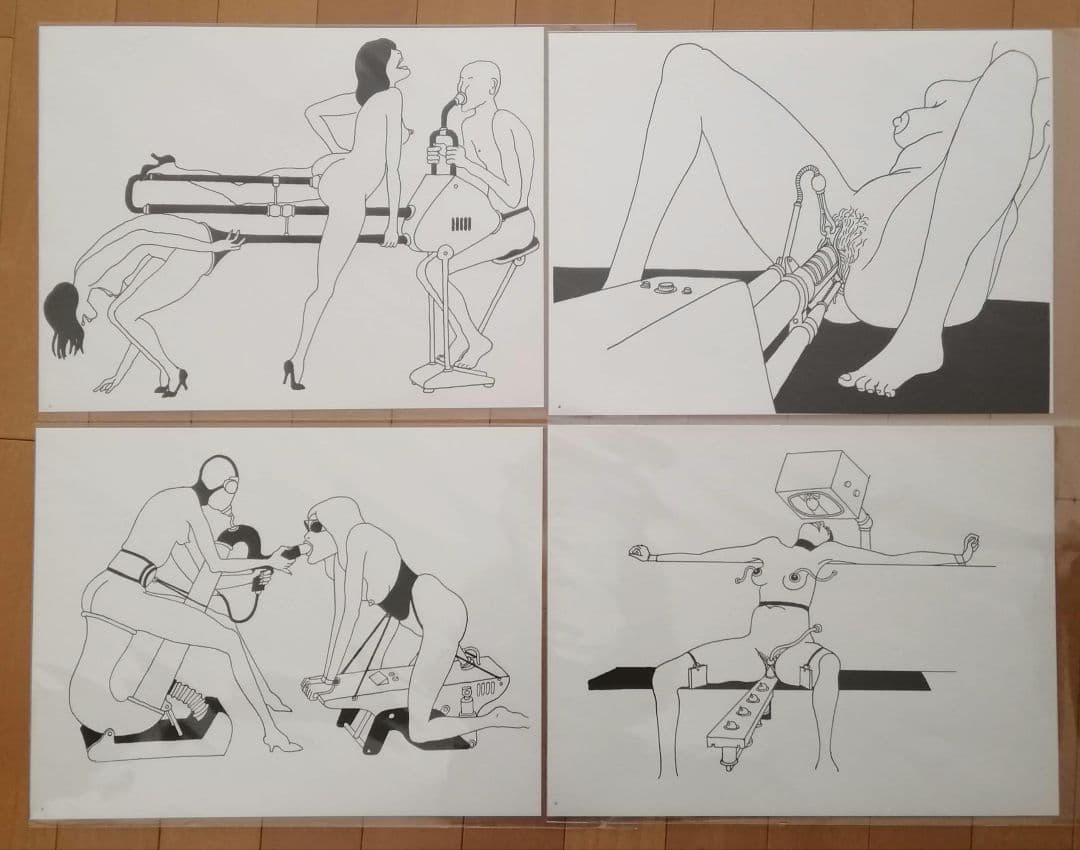 トミー・アンゲラー　大人の絵本　機械仕掛け　エロティック　未綴じシート51枚