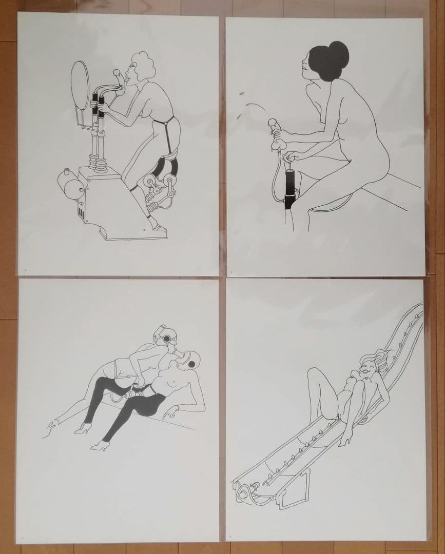 トミー・アンゲラー　大人の絵本　機械仕掛け　エロティック　未綴じシート51枚