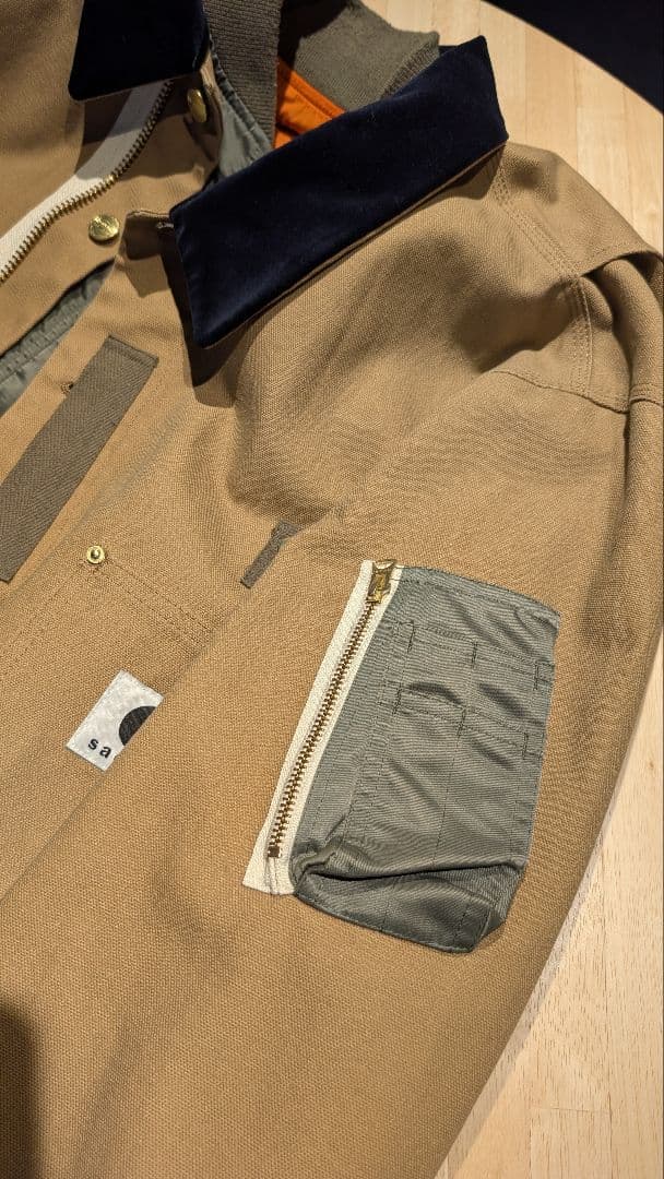 値下中【サイズ3(L〜XL相当)】sacai ×Carhartt WIP MA1 - メルカリ