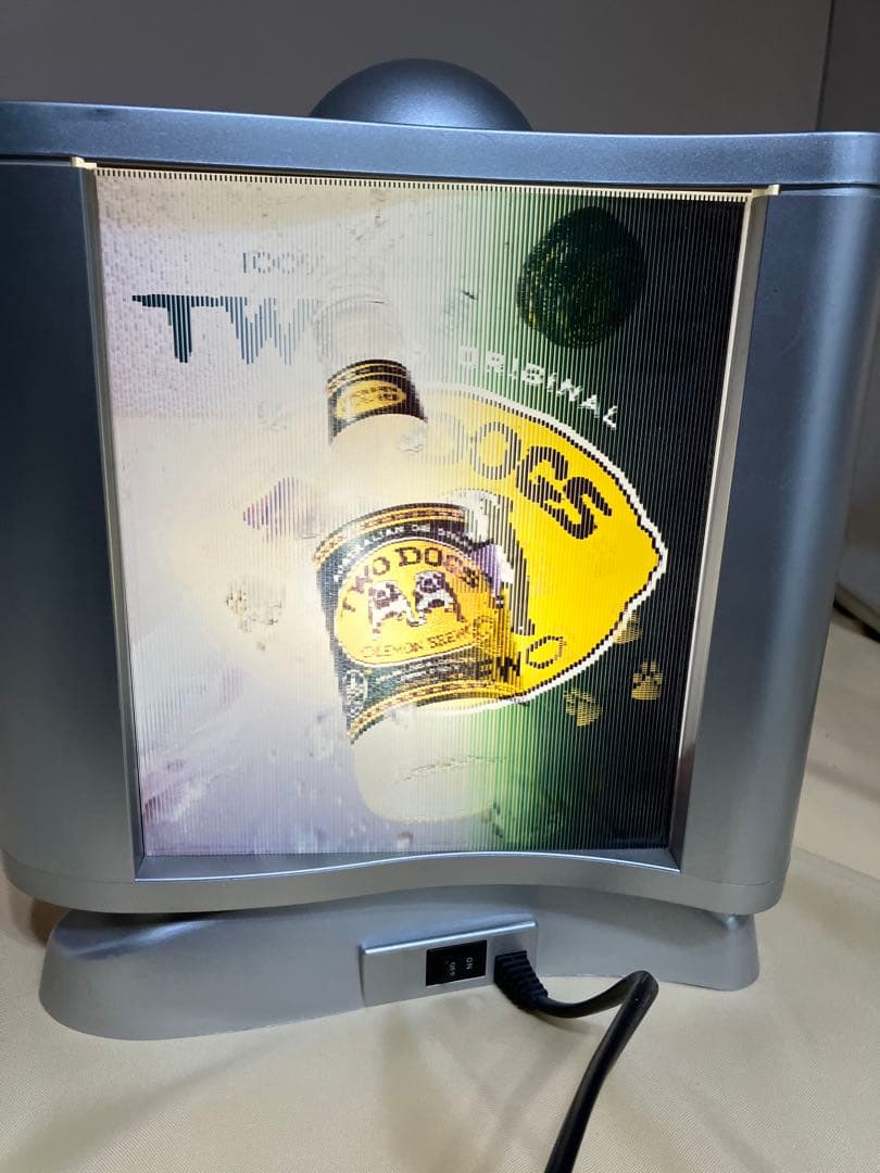 レアTWO DOGS 回転ネオンサイン ディスプレイ看板照明 レンチキュラー