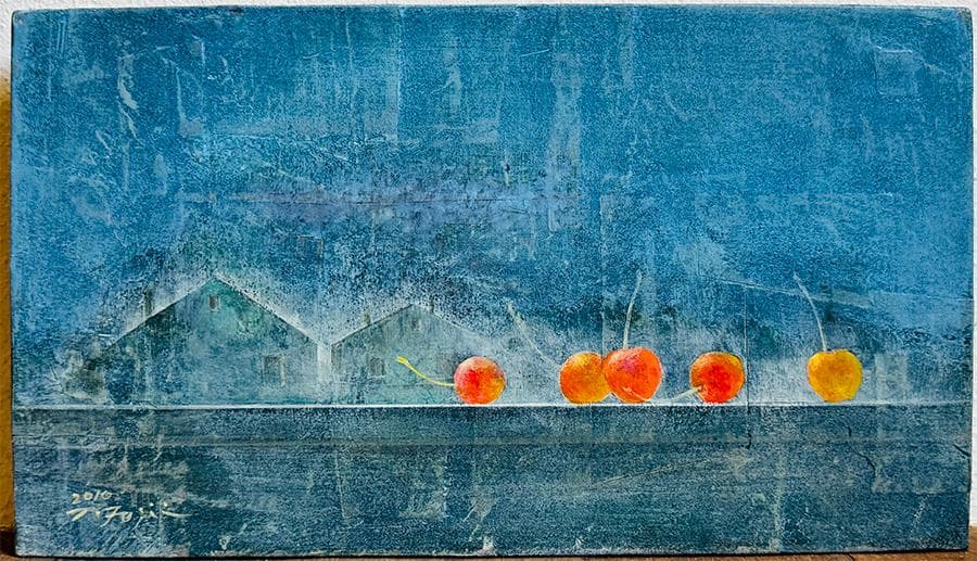 2010年 藤井武 窓辺 油彩 F6号 縦24cm 横66cm 世界に1枚の絵 - メルカリ