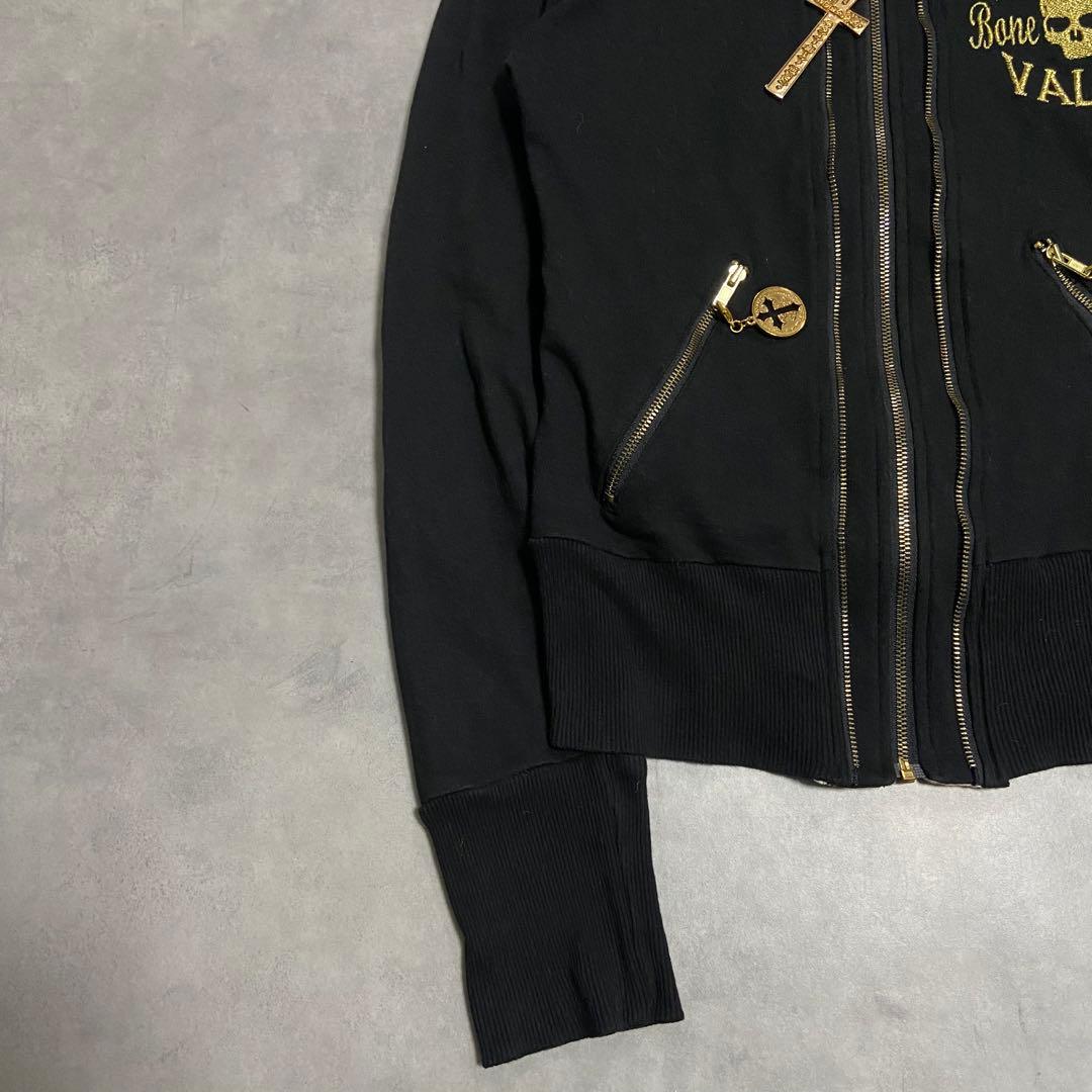 平成ギャル d.i.a ブルゾン 十字架 ドクロ ヒョウ柄 グランジ CE63