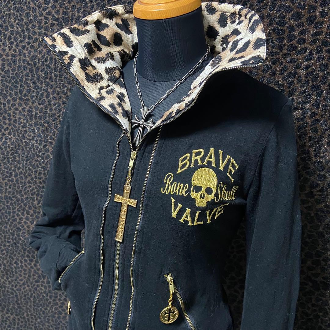 平成ギャル d.i.a ブルゾン 十字架 ドクロ ヒョウ柄 グランジ CE63