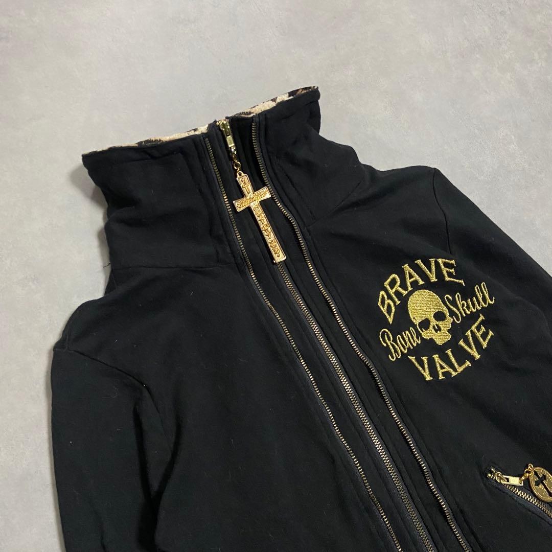 平成ギャル d.i.a ブルゾン 十字架 ドクロ ヒョウ柄 グランジ CE63