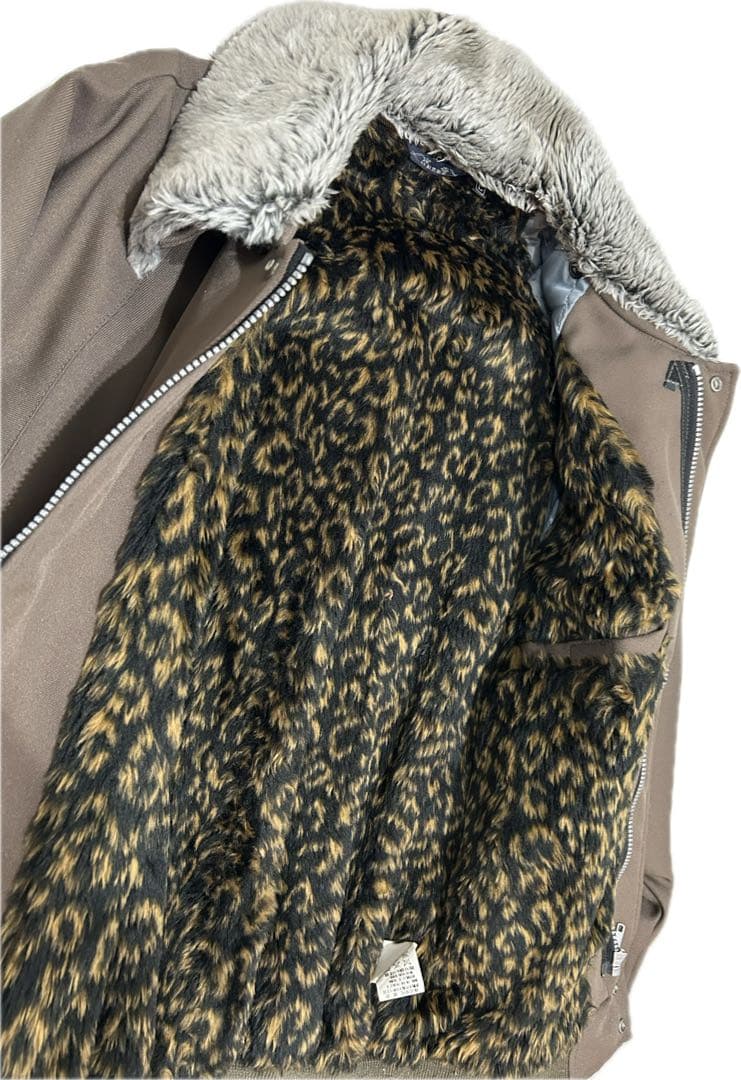 寅壱 漢字タグ ドカジャン L 豹柄 パイロットジャンパー - メルカリ