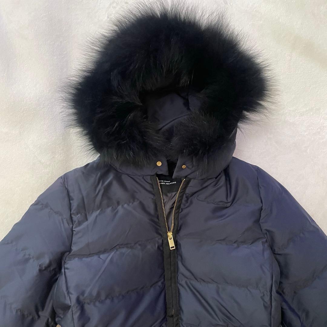 グリーンレーベルリラクシング ロングダウンコート フォックスファー