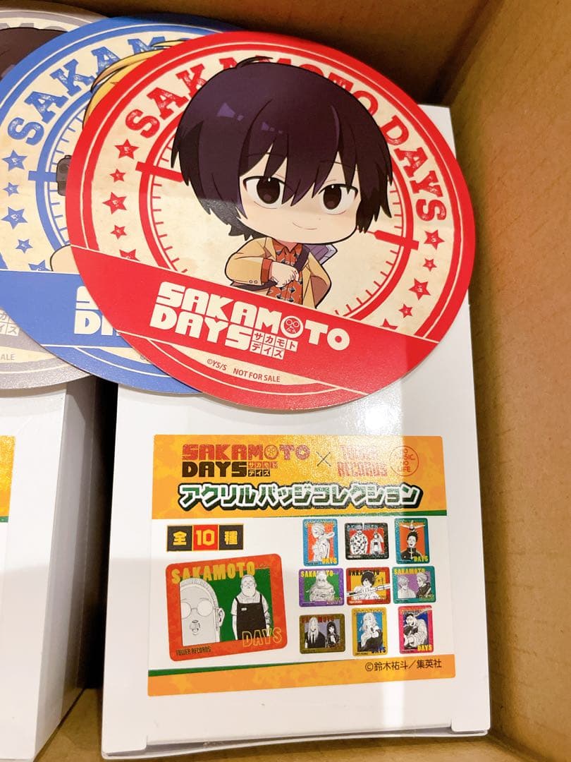サカモトデイズ タワレコ アクリルバッジ 3BOX